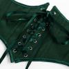 image:imageScarlet Darkness Corset Belt for Women Floral Lace Up Boned Underbust Corset Waist BeltsForest Green