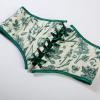 image:imageScarlet Darkness Corset Belt for Women Floral Lace Up Boned Underbust Corset Waist BeltsLush Fern