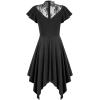 image:imageScarlet Darkness Gothic Dresses for Women Lace Neckline Vintage Party Dress