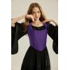 image:imageScarlet Darkness Purple Corset Tops for Women Boned Bodice Renaissance Corset Dark Purple Size 6