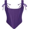 image:imageScarlet Darkness Purple Corset Tops for Women Boned Bodice Renaissance Corset Dark Purple Size 6