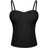 image:imageScarlet Darkness Womens Bustier Corset Tops Adjustable Strap Fishbone Crop Tank Tops