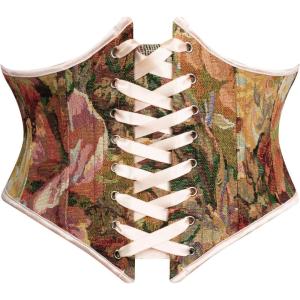 image:imageScarlet Darkness Corset Belt for Women Floral Lace Up Boned Underbust Corset Waist BeltsBaroque Floral