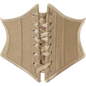 image:imageScarlet Darkness Corset Belt for Women Floral Lace Up Boned Underbust Corset Waist BeltsKhaki