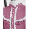 image:imageScarlet Darkness Girls Dresses Long Sleeve Casual High Neck Girl Dress Children Kids Ruffle Trim Outfits Pale Pink 8Y