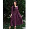 image:imageScarlet Darkness Women Renaissance Costume Bell Sleeve Off Shoulder Maxi Medieval Dress Purple S