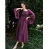 image:imageScarlet Darkness Women Renaissance Costume Bell Sleeve Off Shoulder Maxi Medieval Dress Purple S
