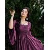 image:imageScarlet Darkness Women Renaissance Costume Bell Sleeve Off Shoulder Maxi Medieval Dress Purple S