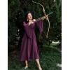 image:imageScarlet Darkness Women Renaissance Costume Bell Sleeve Off Shoulder Maxi Medieval Dress Purple S