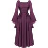 image:imageScarlet Darkness Women Renaissance Costume Bell Sleeve Off Shoulder Maxi Medieval Dress Purple S
