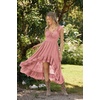image:imageSCARLET DARKNESS Renaissance Corset Dress for Women Off Shoulder Flowy Sundress Wedding Guest Chiffon DressesLight Pink