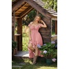 image:imageSCARLET DARKNESS Renaissance Corset Dress for Women Off Shoulder Flowy Sundress Wedding Guest Chiffon DressesLight Pink