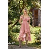 image:imageSCARLET DARKNESS Renaissance Corset Dress for Women Off Shoulder Flowy Sundress Wedding Guest Chiffon DressesLight Pink