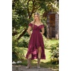image:imageSCARLET DARKNESS Renaissance Corset Dress for Women Off Shoulder Flowy Sundress Wedding Guest Chiffon DressesRose Red