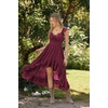 image:imageSCARLET DARKNESS Renaissance Corset Dress for Women Off Shoulder Flowy Sundress Wedding Guest Chiffon DressesRose Red