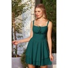 image:imageScarlet Darkness Corset Mini Dress for Women Teens 2026 Summer Ruffle Sundress Graduation Homecoming DressesBlue Green