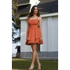 image:imageScarlet Darkness Corset Mini Dress for Women Teens 2026 Summer Ruffle Sundress Graduation Homecoming DressesCoral