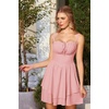 image:imageScarlet Darkness Corset Mini Dress for Women Teens 2026 Summer Ruffle Sundress Graduation Homecoming DressesCoral Pink