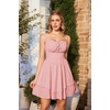 image:imageScarlet Darkness Corset Mini Dress for Women Teens 2026 Summer Ruffle Sundress Graduation Homecoming DressesCoral Pink