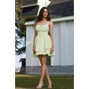 image:imageScarlet Darkness Corset Mini Dress for Women Teens 2026 Summer Ruffle Sundress Graduation Homecoming DressesGrass Green