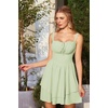 image:imageScarlet Darkness Corset Mini Dress for Women Teens 2026 Summer Ruffle Sundress Graduation Homecoming DressesGrass Green