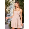 image:imageScarlet Darkness Corset Mini Dress for Women Teens 2026 Summer Ruffle Sundress Graduation Homecoming DressesOatmeal