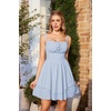 image:imageScarlet Darkness Corset Mini Dress for Women Teens 2026 Summer Ruffle Sundress Graduation Homecoming DressesPale Blue