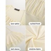 image:imageScarlet Darkness Long Sleeve Tops for Women Square Neck Shirts Fitted Fall Blouse Going Out Tees Beige XXL