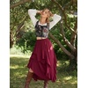 image:imageScarlet Darkness Renaissance Corset Top for Women Medieval Boned Floral Overbust Corsets Pirate Fairy Costume Size 618Black Multi Floral