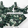 image:imageScarlet Darkness Renaissance Corset Top for Women Medieval Boned Floral Overbust Corsets Pirate Fairy Costume Size 618Green White Floral