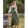 image:imageScarlet Darkness Renaissance Corset Top for Women Medieval Boned Floral Overbust Corsets Pirate Fairy Costume Size 618Green White Floral
