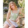 image:imageScarlet Darkness Renaissance Corset Top for Women Medieval Boned Floral Overbust Corsets Pirate Fairy Costume Size 618Whitegreen Floral