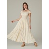 image:imageScarlet Darkness Renaissance Costume Women Medieval Pirate Dress Wench Maiden Dresses Beige M