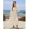image:imageScarlet Darkness Renaissance Dress Women Medieval Long Sleeve Witch Costume for Halloween Apricot L