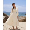 image:imageScarlet Darkness Renaissance Dress Women Medieval Long Sleeve Witch Costume for Halloween Apricot L
