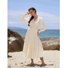 image:imageScarlet Darkness Renaissance Dress Women Medieval Long Sleeve Witch Costume for Halloween Apricot L