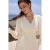 image:imageScarlet Darkness Renaissance Dress Women Medieval Long Sleeve Witch Costume for Halloween Apricot L