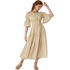image:imageScarlet Darkness Renaissance Dress Women Medieval Pirate Costume Renaiasnace Faire Costume Apricot L