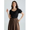 image:imageScarlet Darkness Renaissance Shirt Women Summer Off Shoulder Short Sleeve Peasant TopsBlack