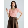 image:imageScarlet Darkness Renaissance Shirt Women Summer Off Shoulder Short Sleeve Peasant TopsPink