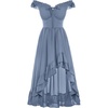 image:imageSCARLET DARKNESS Renaissance Corset Dress for Women Off Shoulder Flowy Sundress Wedding Guest Chiffon DressesGray Blue