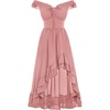 image:imageSCARLET DARKNESS Renaissance Corset Dress for Women Off Shoulder Flowy Sundress Wedding Guest Chiffon DressesLight Pink
