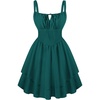 image:imageScarlet Darkness Corset Mini Dress for Women Teens 2026 Summer Ruffle Sundress Graduation Homecoming DressesBlue Green