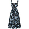 image:imageScarlet Darkness Womens Floral Midi Dress Corset Sundresses 2026 Summer Spring Vacation Milkmaid DressesBlack Bluerose Floral