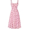 image:imageScarlet Darkness Womens Floral Midi Dress Corset Sundresses 2026 Summer Spring Vacation Milkmaid DressesLight Pink Floral