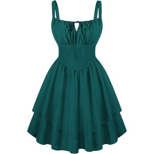 image:imageScarlet Darkness Corset Mini Dress for Women Teens 2026 Summer Ruffle Sundress Graduation Homecoming DressesBlue Green