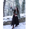 image:imageScarlet Darkness Women Bell Sleeve Smocked Top Off The Shoulder Peasant Blouse Renaissance Pirate ShirtOlive Green