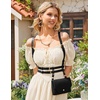 image:imageSCARLET DARKNESS Renaissance Belt Pouch Women Halloween Pirate Accessories Medieval Viking Leather Bag BlackBlack