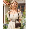 image:imageSCARLET DARKNESS Renaissance Belt Pouch Women Halloween Pirate Accessories Medieval Viking Leather Bag BlackSepia