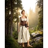 image:imageScarlet Darkness Corset Tops for Women Renaissance Bodice  Adjustable Straps Floral Underbust Corset Zipperless Lace Up Bodice Suitable for Ren Faire Pirate Cosplay Halloween PartyDark Brown Floral